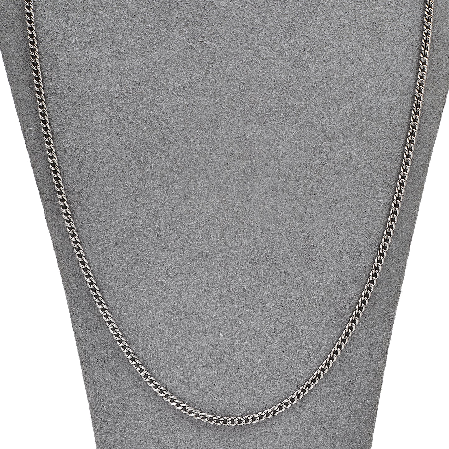 Pre-Owned 9ct White Gold Curb Chain Necklace 25 Inch