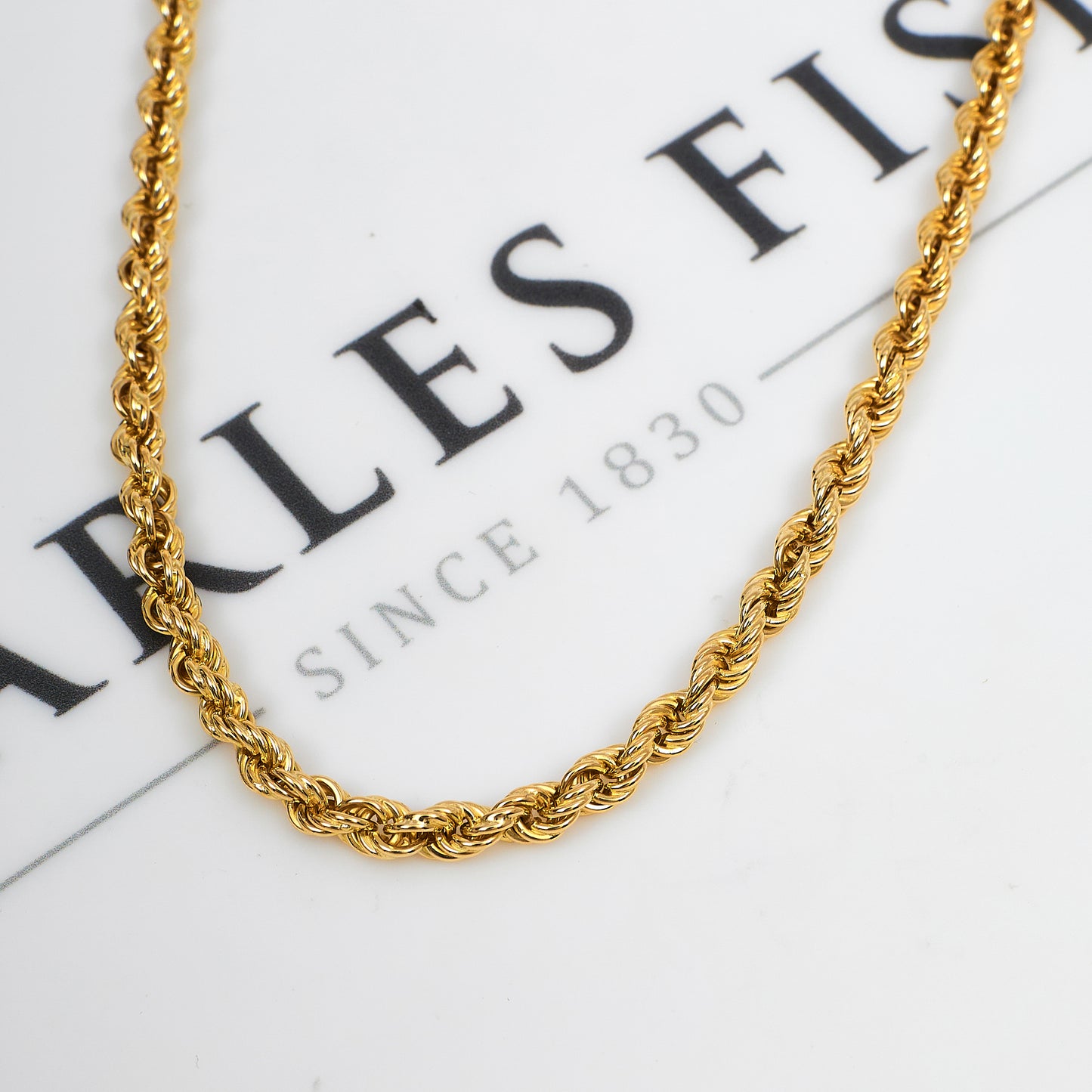 Pre-Owned 9ct Gold Rope Chain Necklace 18 Inch