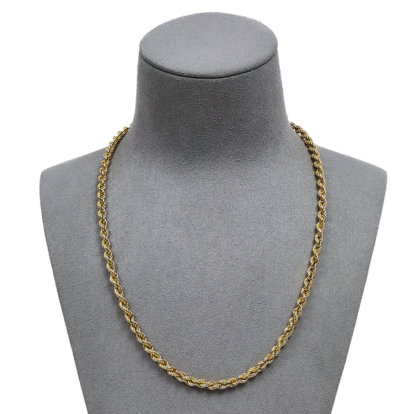 Pre-Owned 9ct Gold Rope Chain Necklace 18 Inch