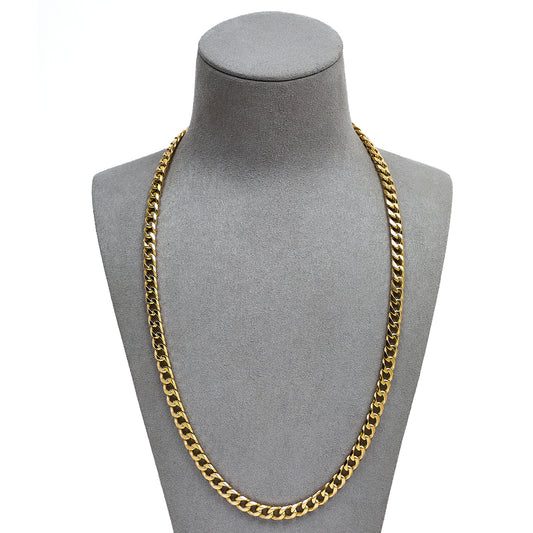 Pre-Owned 9ct Gold Curb Chain Necklace 22 Inch