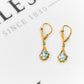 Pre-Owned 18ct Gold Oval Topaz Drop Earrings