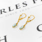 Pre-Owned 18ct Gold Oval Topaz Drop Earrings