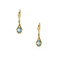 Pre-Owned 18ct Gold Oval Topaz Drop Earrings