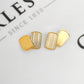 Pre-Owned 9ct Gold Rectangle Chain Link Patterned Cufflinks