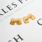 Pre-Owned 9ct Gold Rectangle Chain Link Patterned Cufflinks