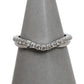 Pre-Owned 9ct White Gold 17 Diamond Wishbone Ring Size N