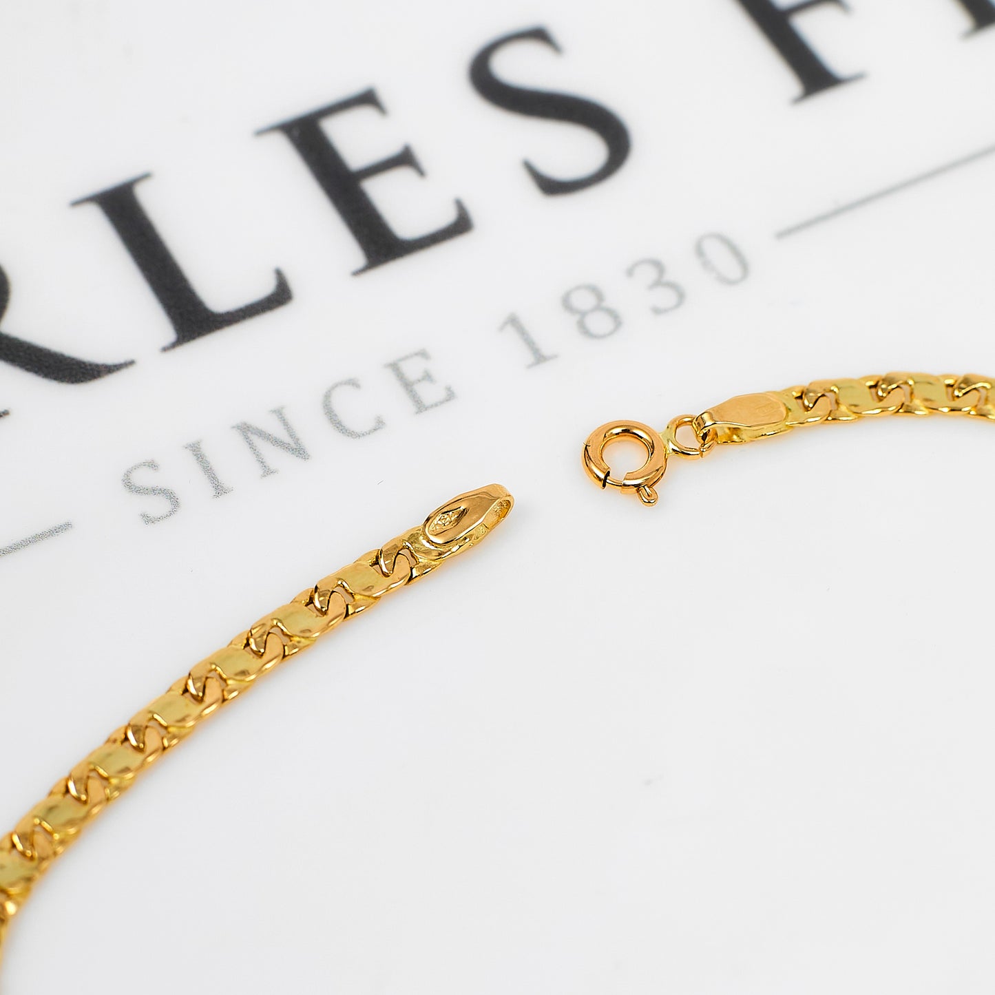Pre-Owned 18ct Gold Anchor Link Chain Bracelet 7.5 Inch