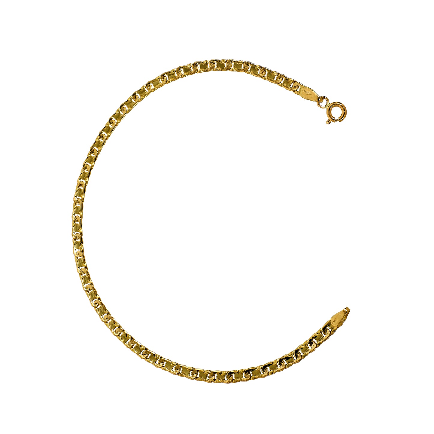 Pre-Owned 18ct Gold Anchor Link Chain Bracelet 7.5 Inch