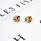 Pre-Owned 9ct Gold Tricolor Knot Stud Earrings