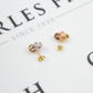 Pre-Owned 9ct Gold Tricolor Knot Stud Earrings