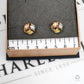 Pre-Owned 9ct Gold Tricolor Knot Stud Earrings