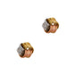 Pre-Owned 9ct Gold Tricolor Knot Stud Earrings