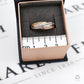 Pre-Owned 9ct Gold Tricolor 3 Row Crossover Diamond Ring