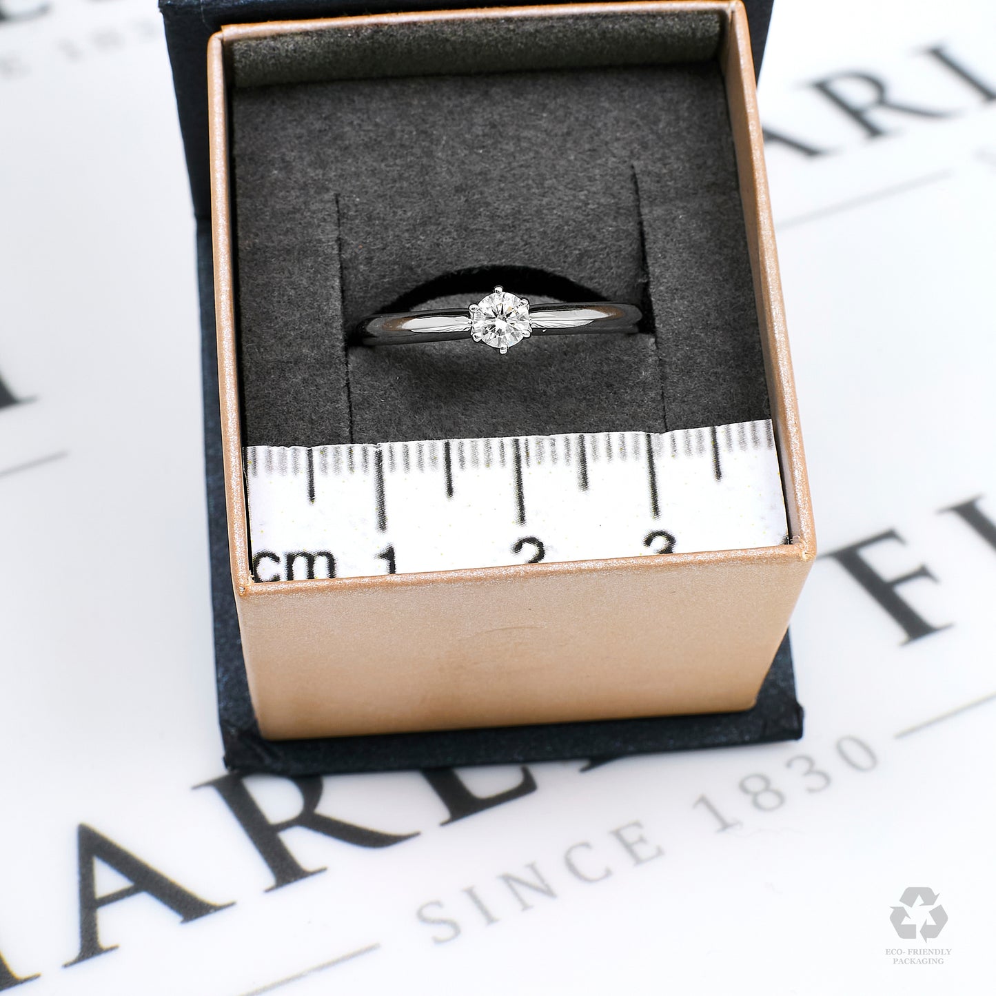 Pre-Owned 18ct White Gold Diamond Solitaire Ring Size S