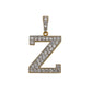 Pre-Owned 9ct Gold CZ Letter Z Initial Pendant