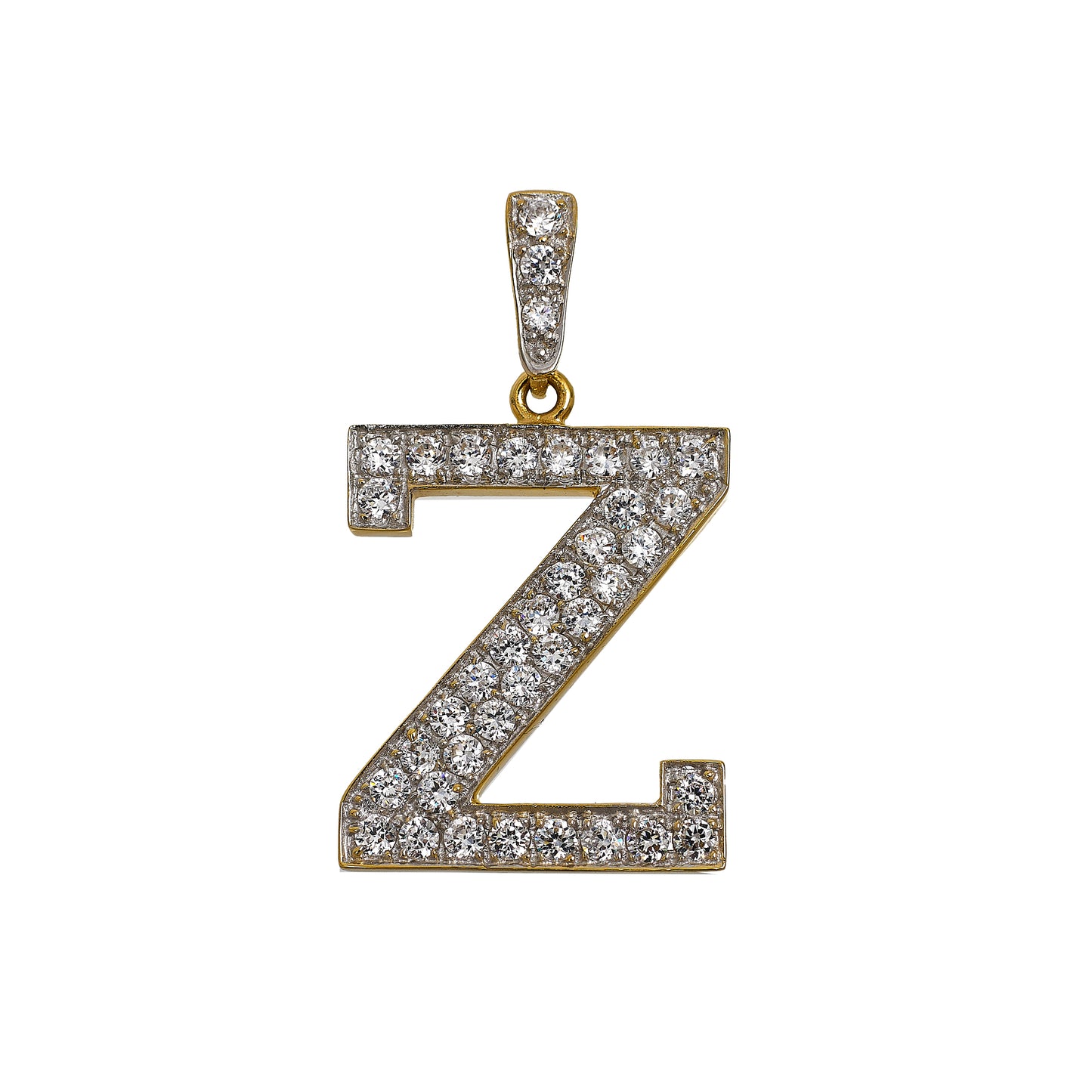 Pre-Owned 9ct Gold CZ Letter Z Initial Pendant