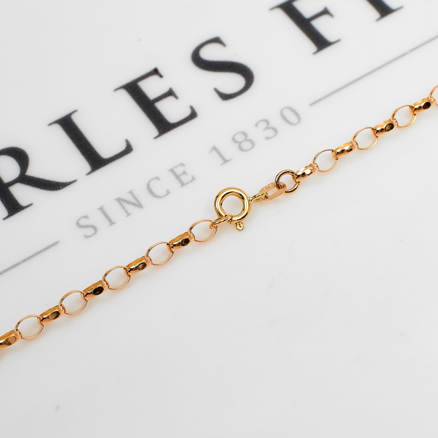 Pre-Owned 9ct Gold Belcher Chain Necklace 24 Inch