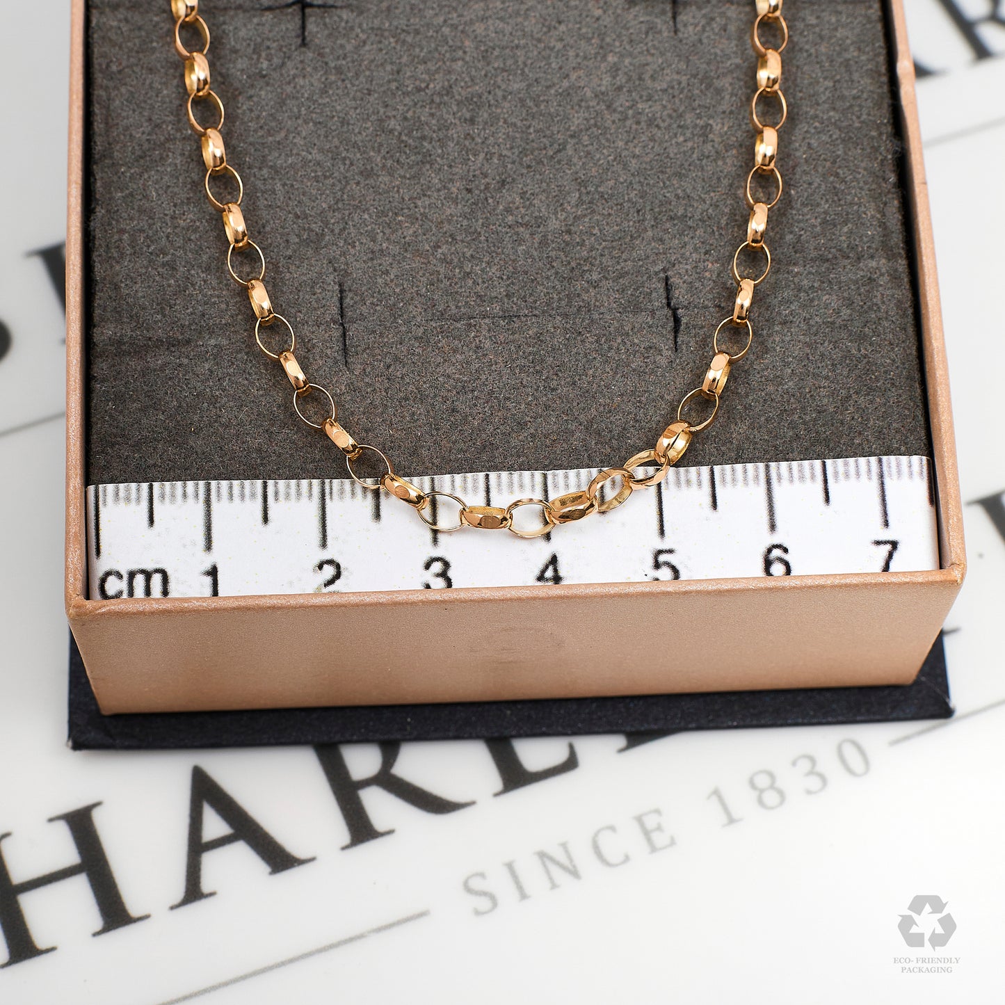 Pre-Owned 9ct Gold Belcher Chain Necklace 24 Inch