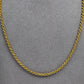 Pre-Owned 9ct Gold Rope Chain Necklace 18 Inch