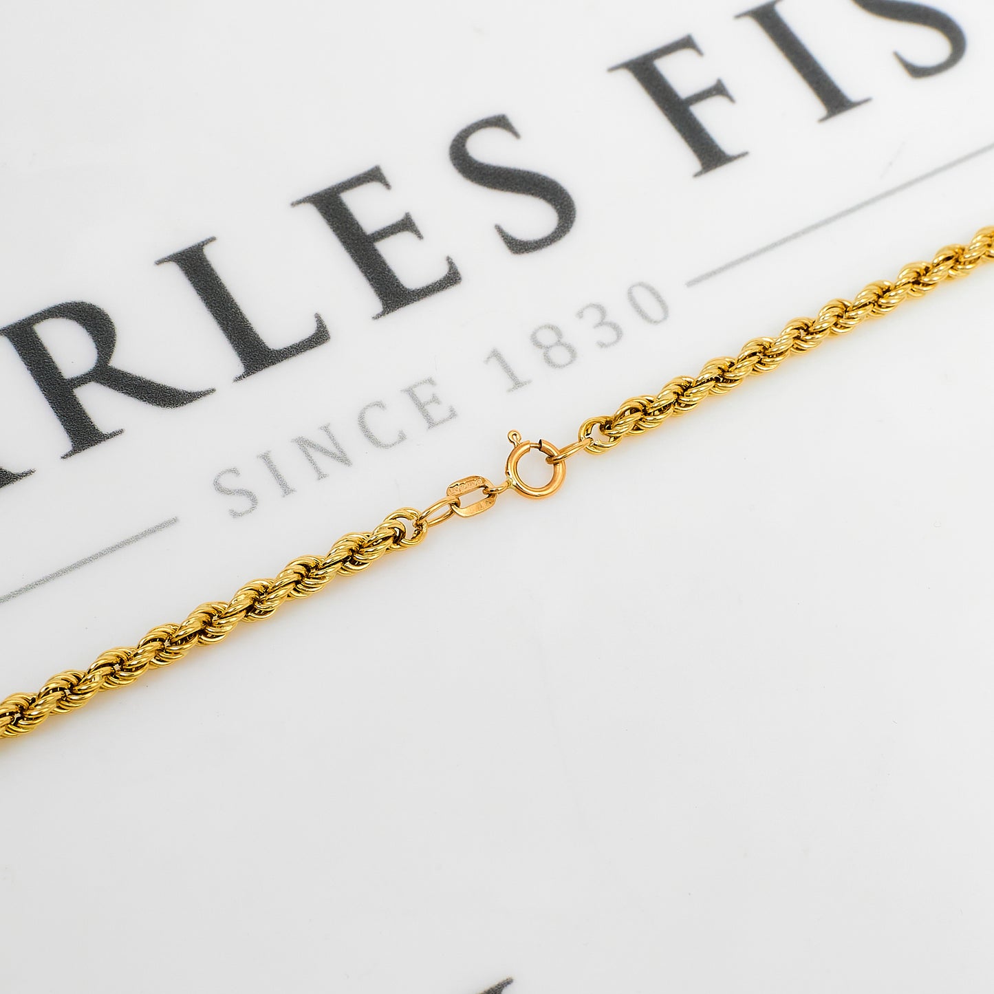 Pre-Owned 9ct Gold Rope Chain Necklace 18 Inch