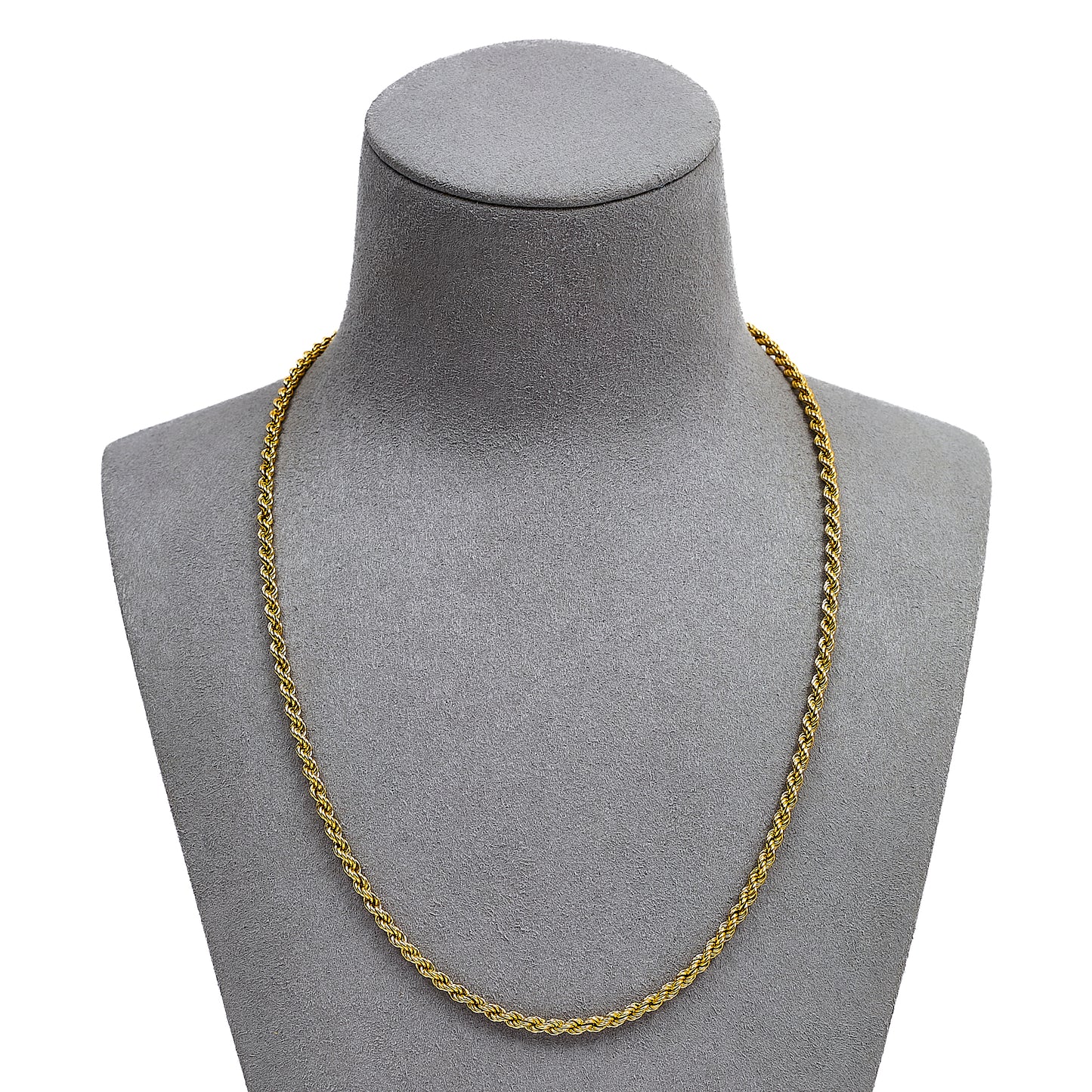 Pre-Owned 9ct Gold Rope Chain Necklace 18 Inch