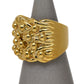 Pre-Owned 9ct Gold Mens 4 Row Shot Ring Size Z
