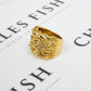 Pre-Owned 9ct Gold Mens 4 Row Shot Ring Size Z