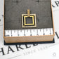Pre-Owned 18ct Gold Brown & White CZ Openwork Square Pendant