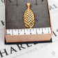 Pre-Owned 18ct Gold Faceted Elongated Oval Dome Pendant