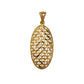 Pre-Owned 18ct Gold Faceted Elongated Oval Dome Pendant