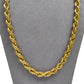 Pre-Owned 9ct Gold Rope Chain Necklace 22 Inch