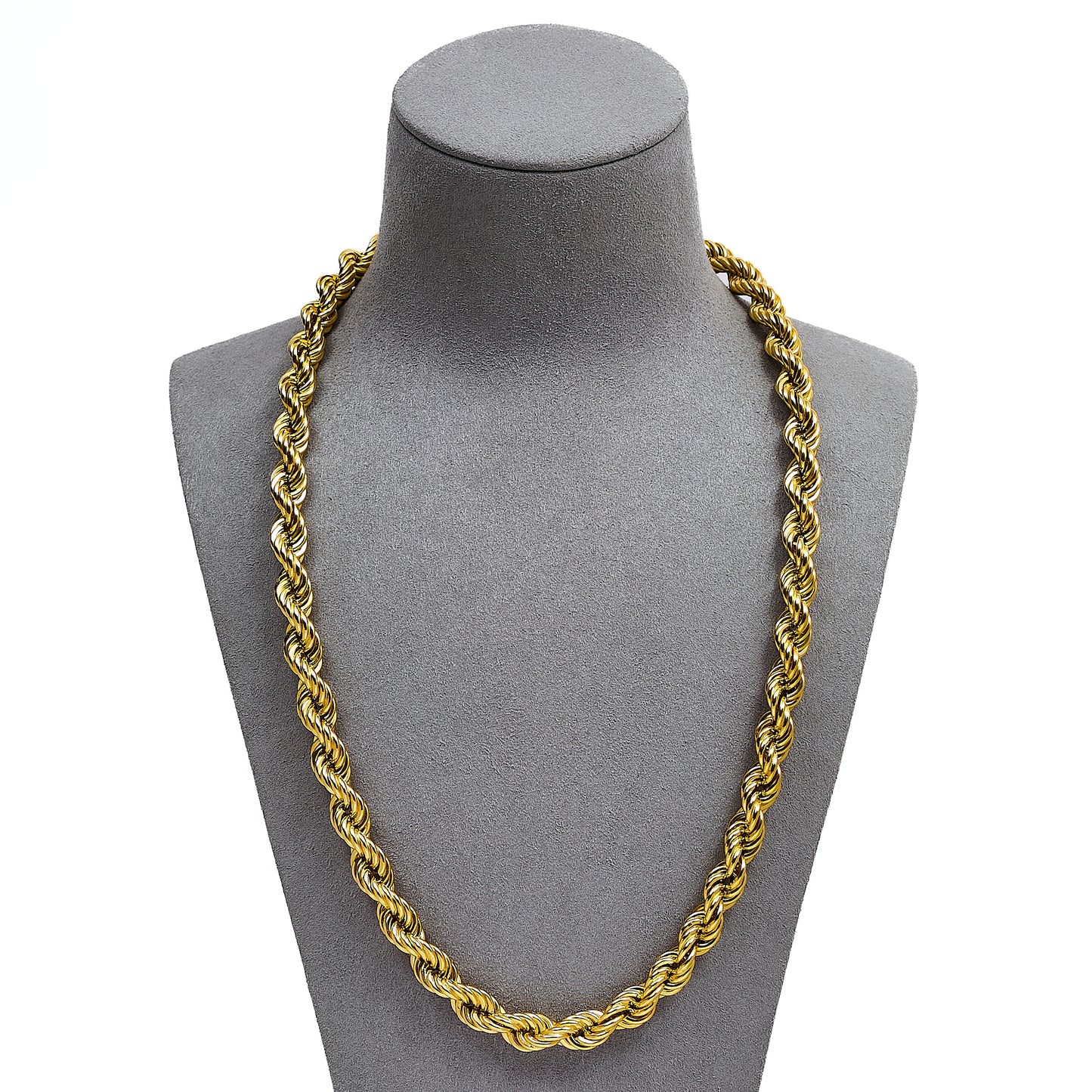 Pre-Owned 9ct Gold Rope Chain Necklace 22 Inch