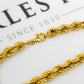 Pre-Owned 9ct Gold Rope Chain Bracelet 8 Inch