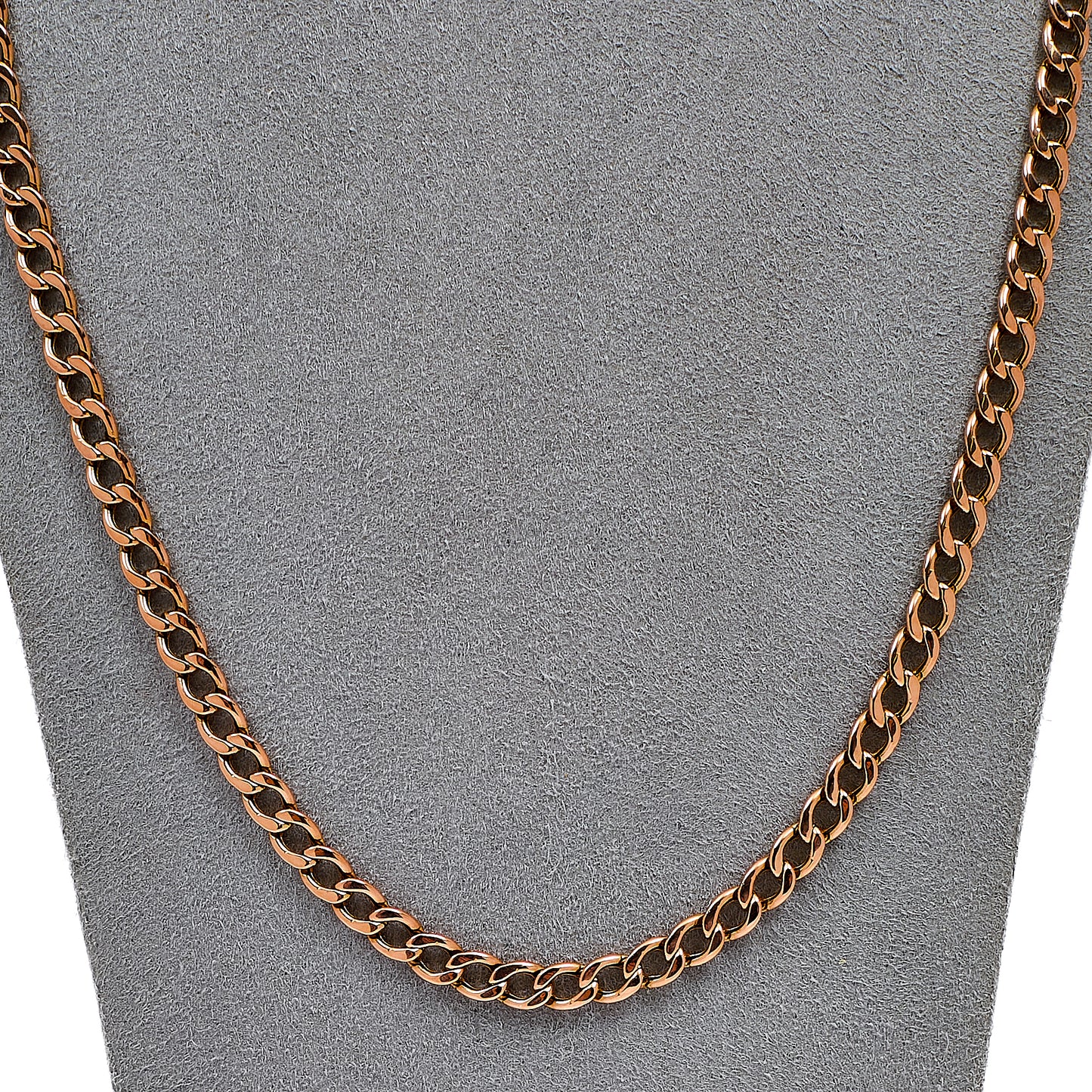Pre-Owned 9ct Rose Gold Curb Chain Necklace 24 Inch