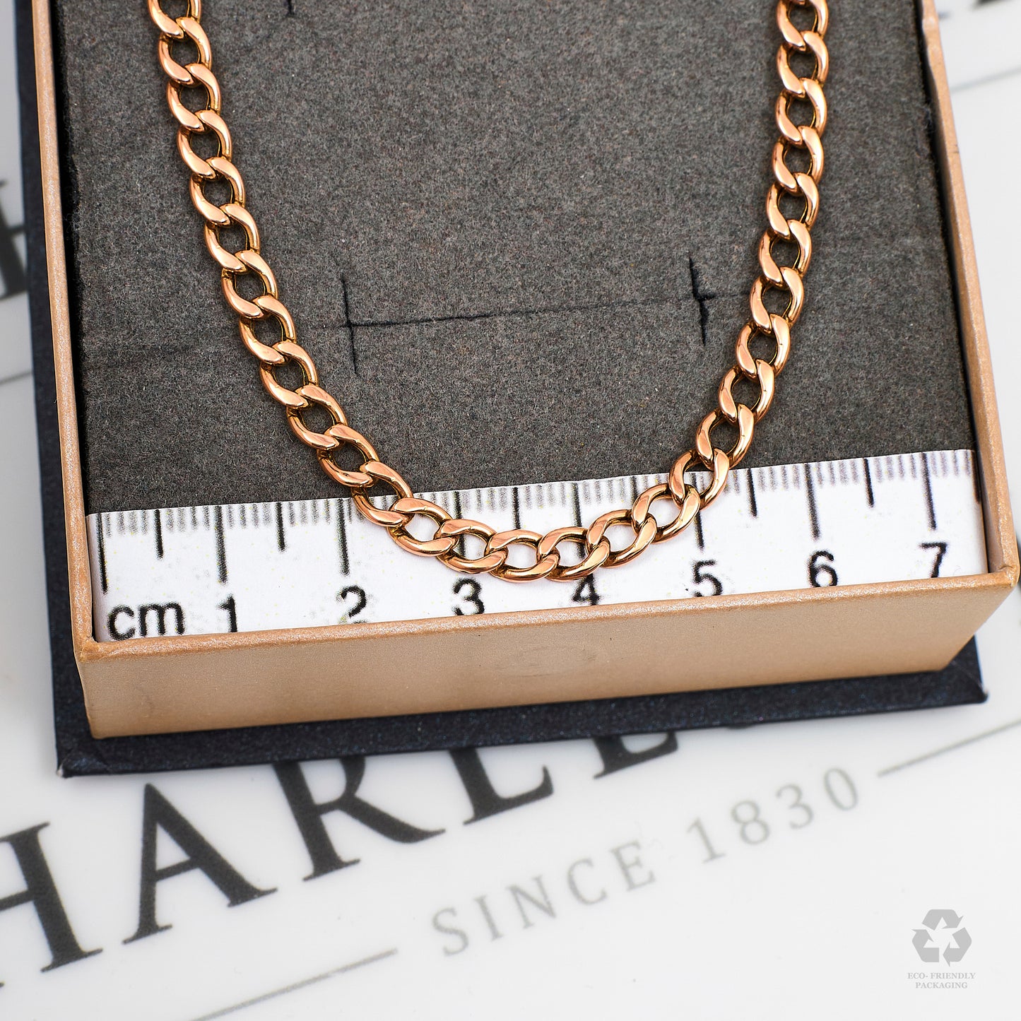 Pre-Owned 9ct Rose Gold Curb Chain Necklace 24 Inch