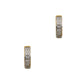 Pre-Owned 14ct Gold CZ Huggie Hoop Earrings