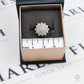 Pre-Owned 9ct Gold CZ Cluster Ring Size M.5