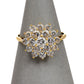 Pre-Owned 9ct Gold CZ Cluster Ring Size M.5