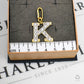 Pre-Owned 9ct Gold CZ Letter K Initial Pendant