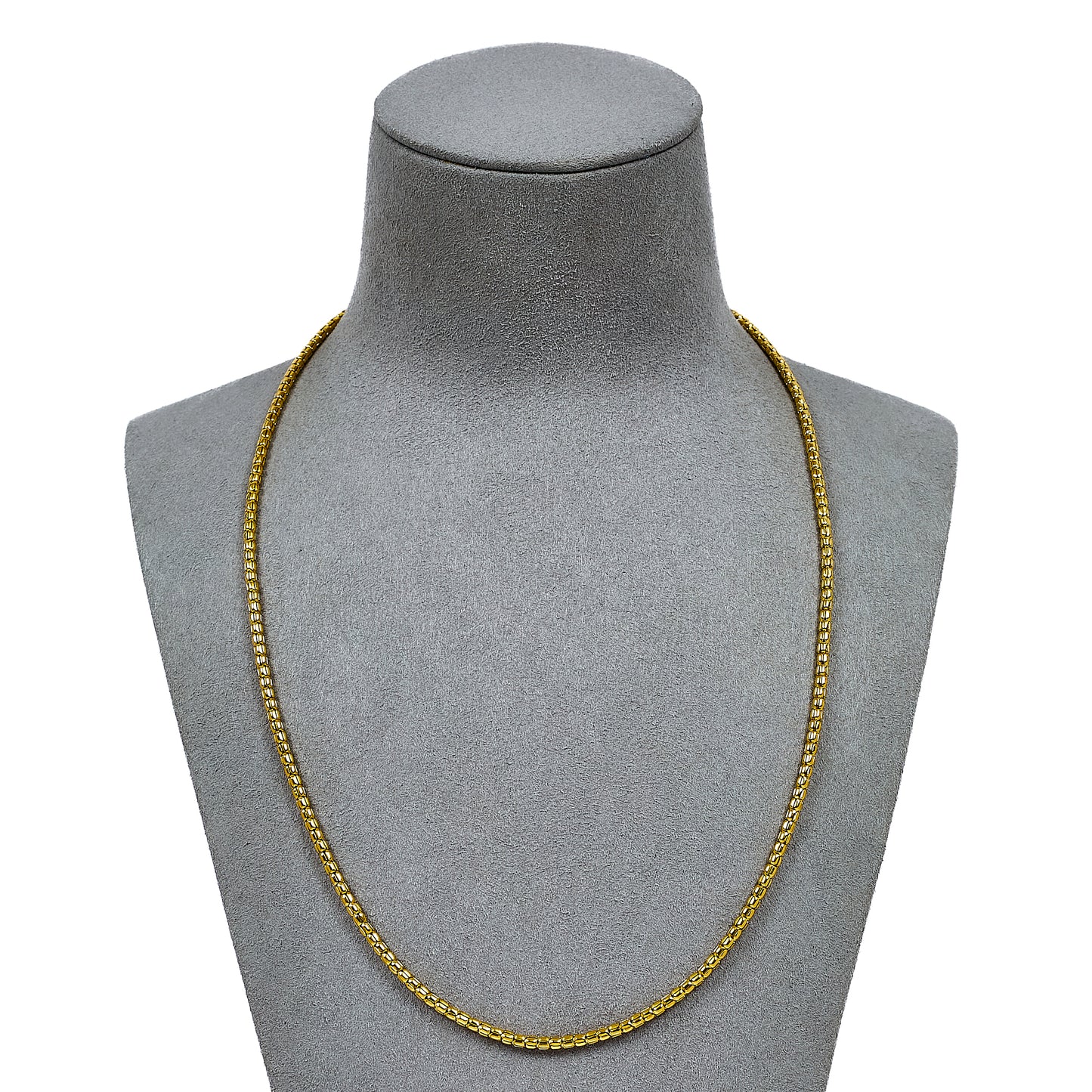 Pre-Owned 18ct Gold Popcorn Chain Necklace 20 Inch