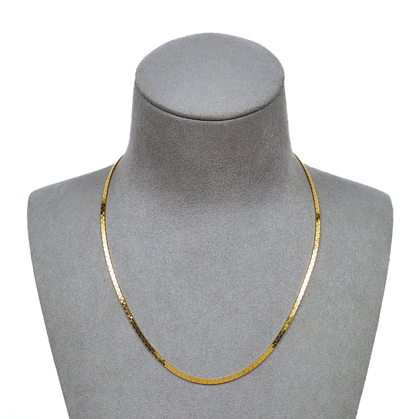 Pre-Owned 18ct Gold Flat Chain Necklace 16 Inch