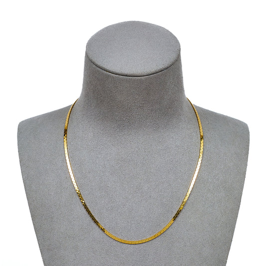Pre-Owned 18ct Gold Flat Chain Necklace 16 Inch