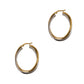 Pre-Owned 9ct Gold 2 Tone Oval Creole Hoop Earrings