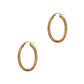 Pre-Owned 9ct Gold Oval Twist Creole Hoop Earrings