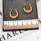 Pre-Owned 9ct Gold Matte & Polish Creole Hoop Earrings