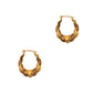 Pre-Owned 9ct Gold Matte & Polish Creole Hoop Earrings