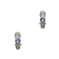 Pre-Owned 14ct White Gold Tanzanite & Diamond Earrings