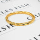 Pre-Owned 9ct Gold Twist Hinged Bangle