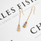 Pre-Owned 9ct Gold Tricolour Sandblasted Ball Drop Earrings