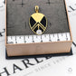 Pre-Owned 18ct Gold Diamond Enamel Oval Pendant